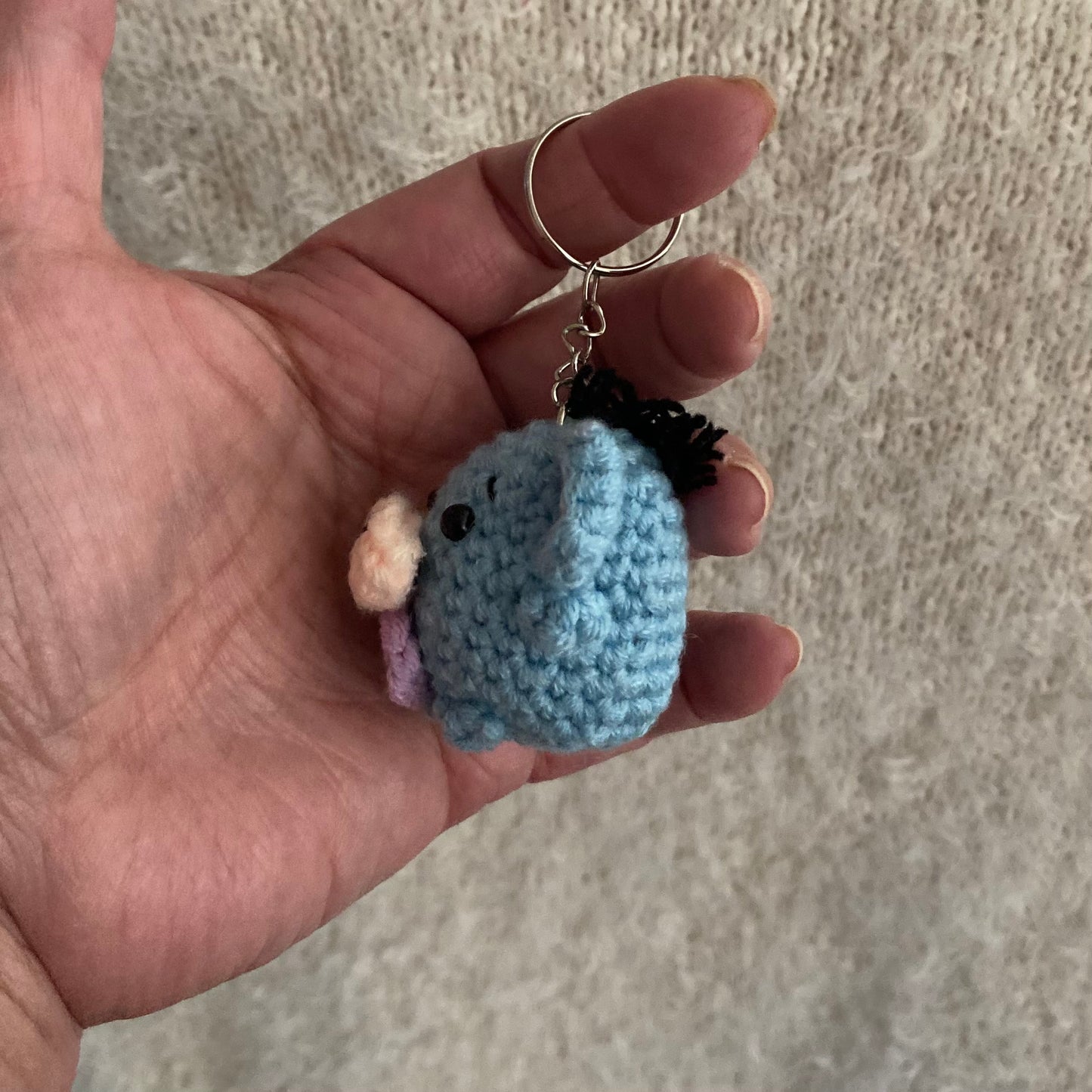 Eeyore Inspired Donkey Keychain