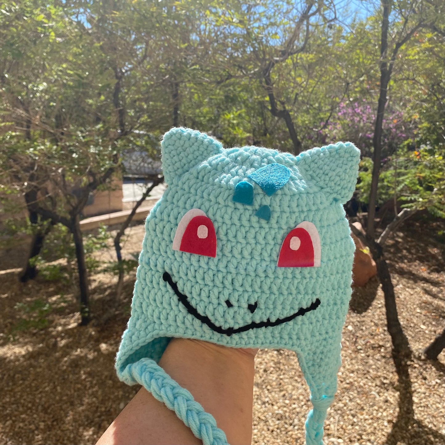Balbasaur inspired Grass Monster Beanie Hat