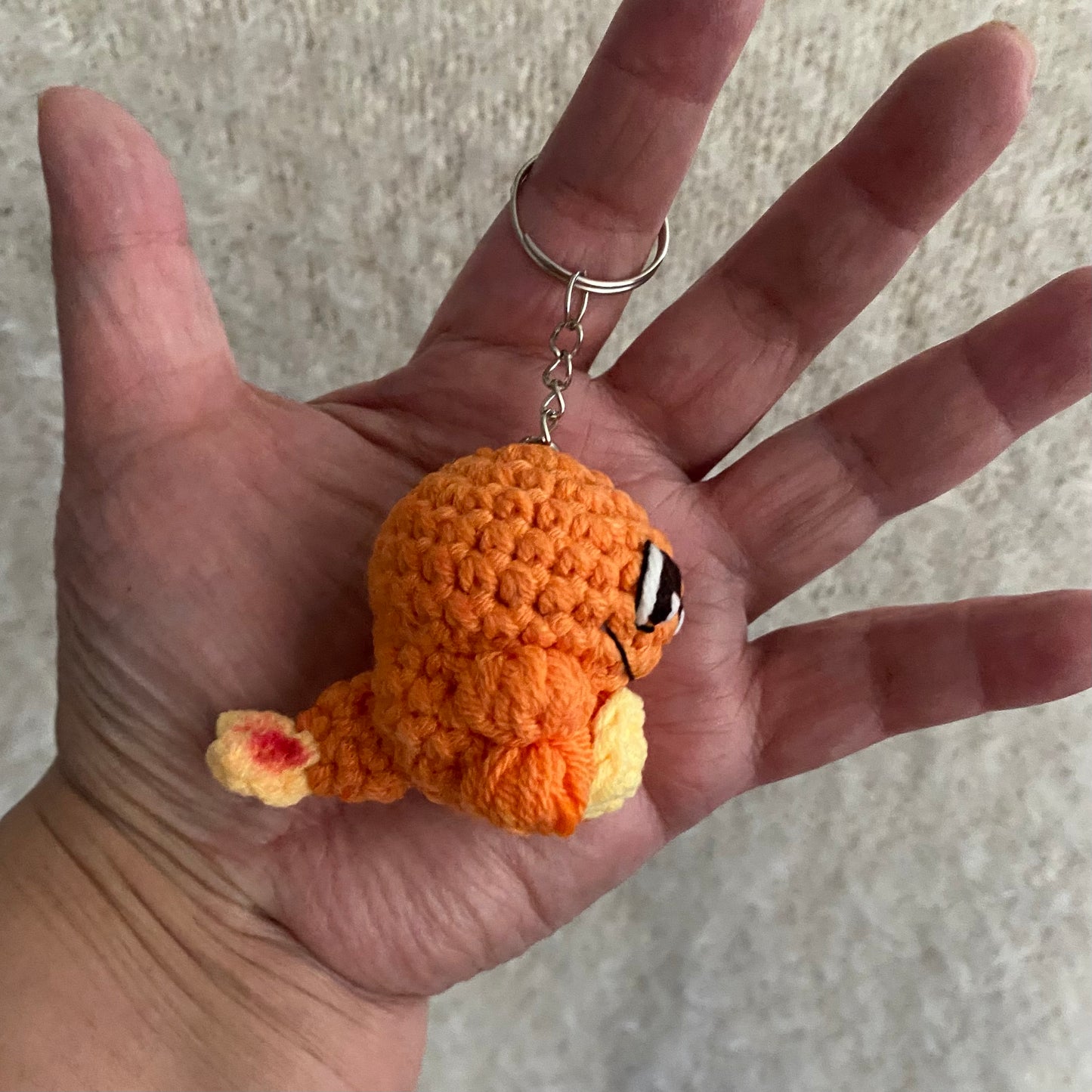 Charmander Inspired Fire Monster Keychain