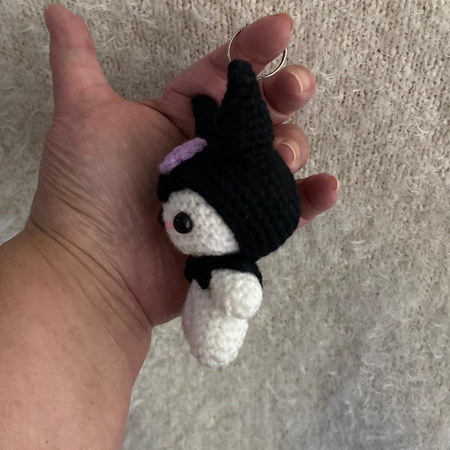 Kuromi Inspired Keychain