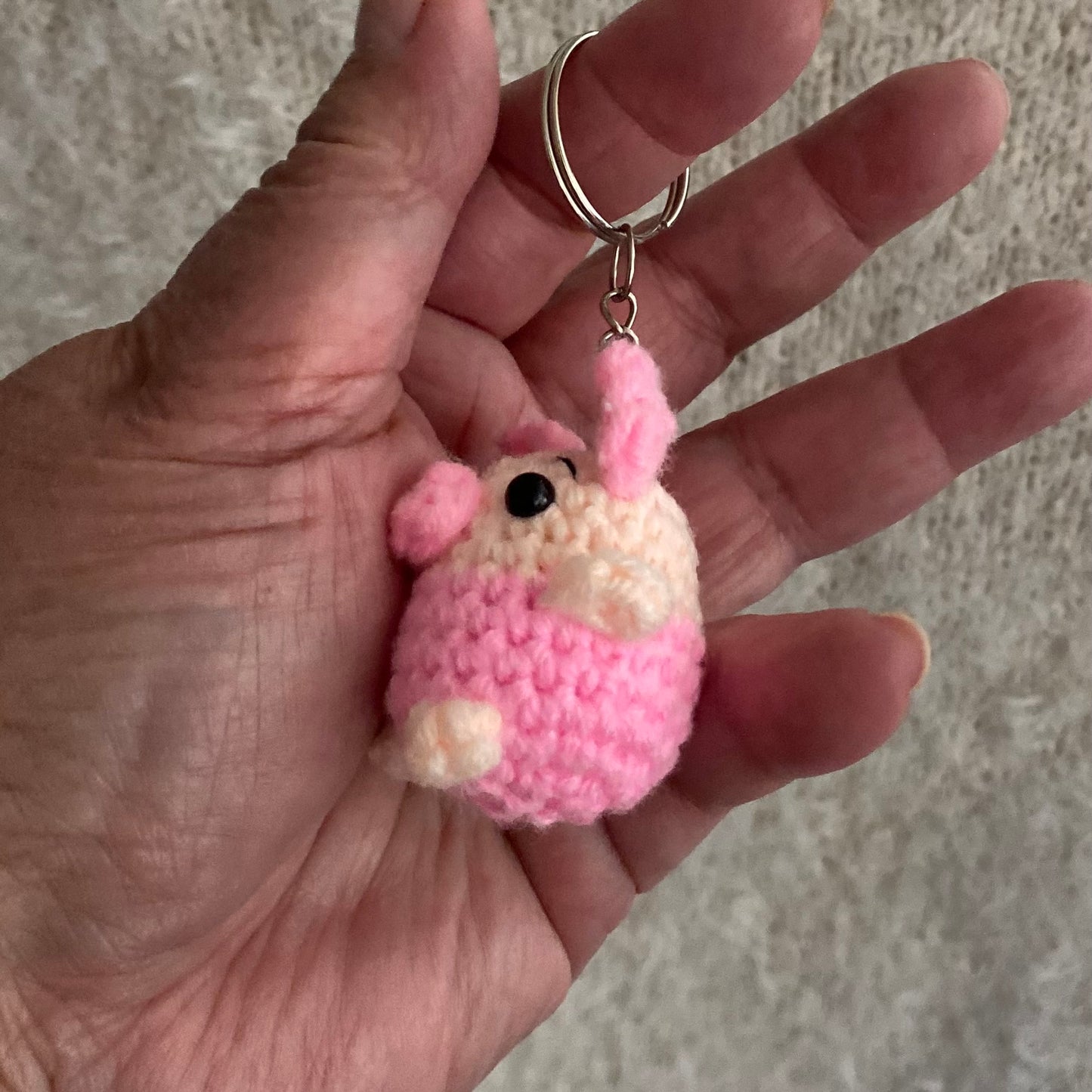 Piglet Inspired Pig Keychain