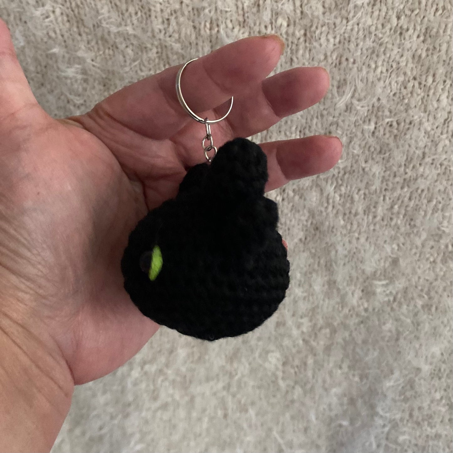 Toothless Inspired Night Fury Dragon Keychain