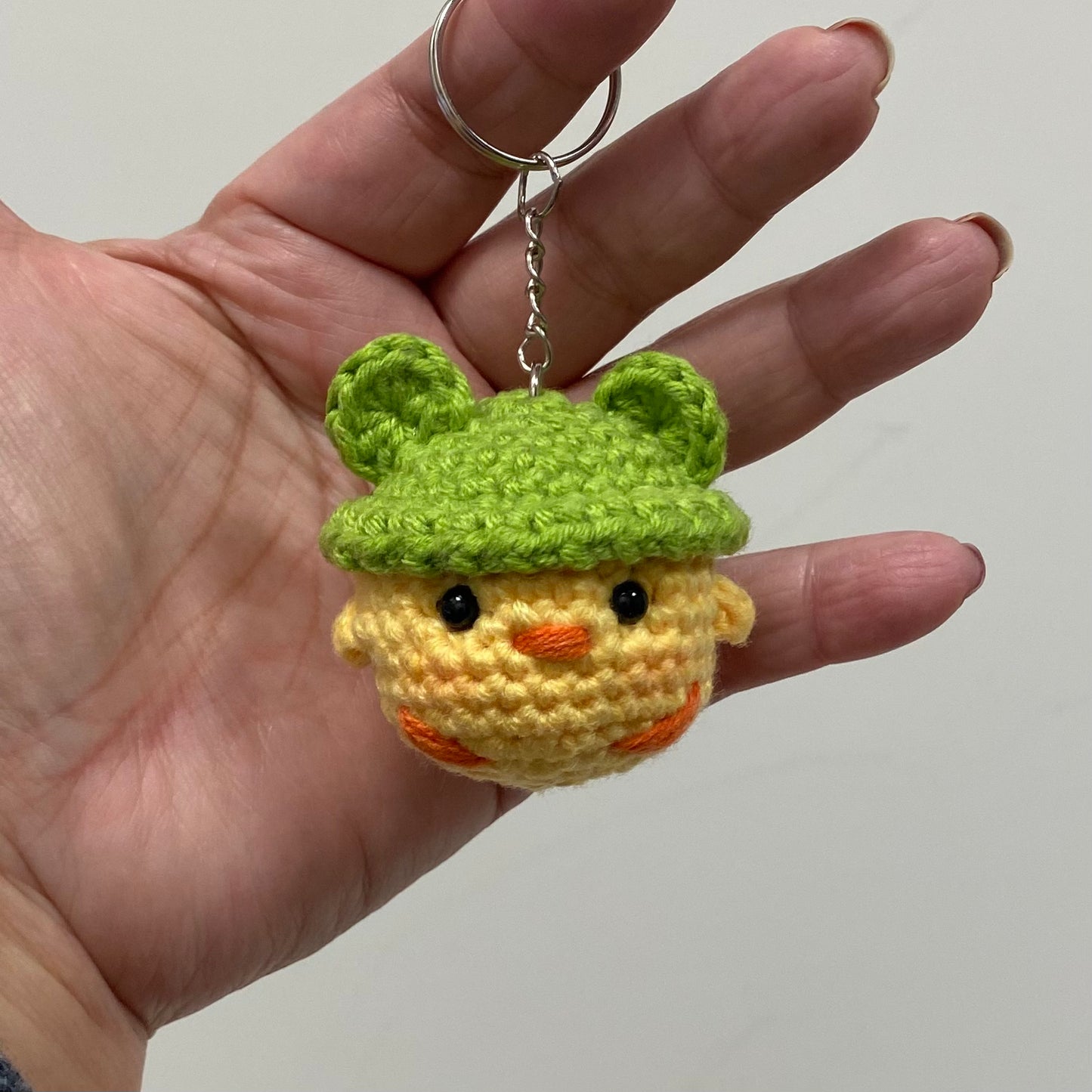 Duck with Frog Hat Keychain