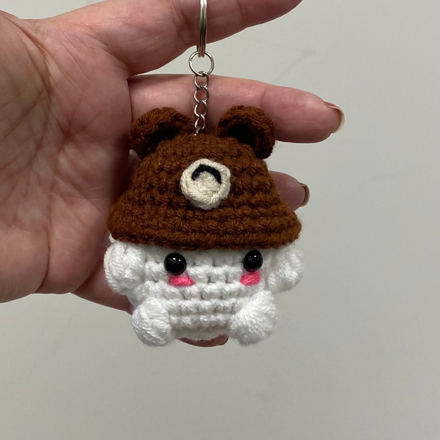 Bear Cap Mushroom Keychain