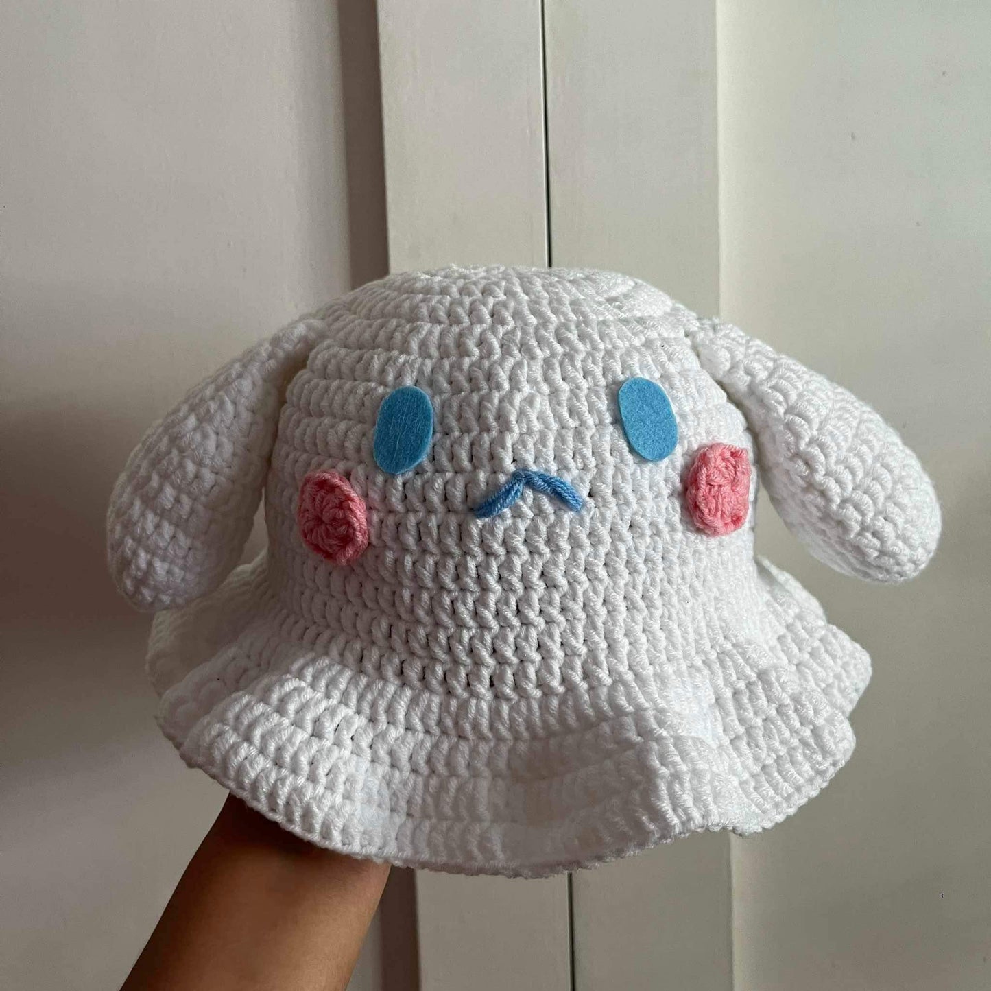 Cinnamoroll inspired white Puppy Dog Bucket Hat