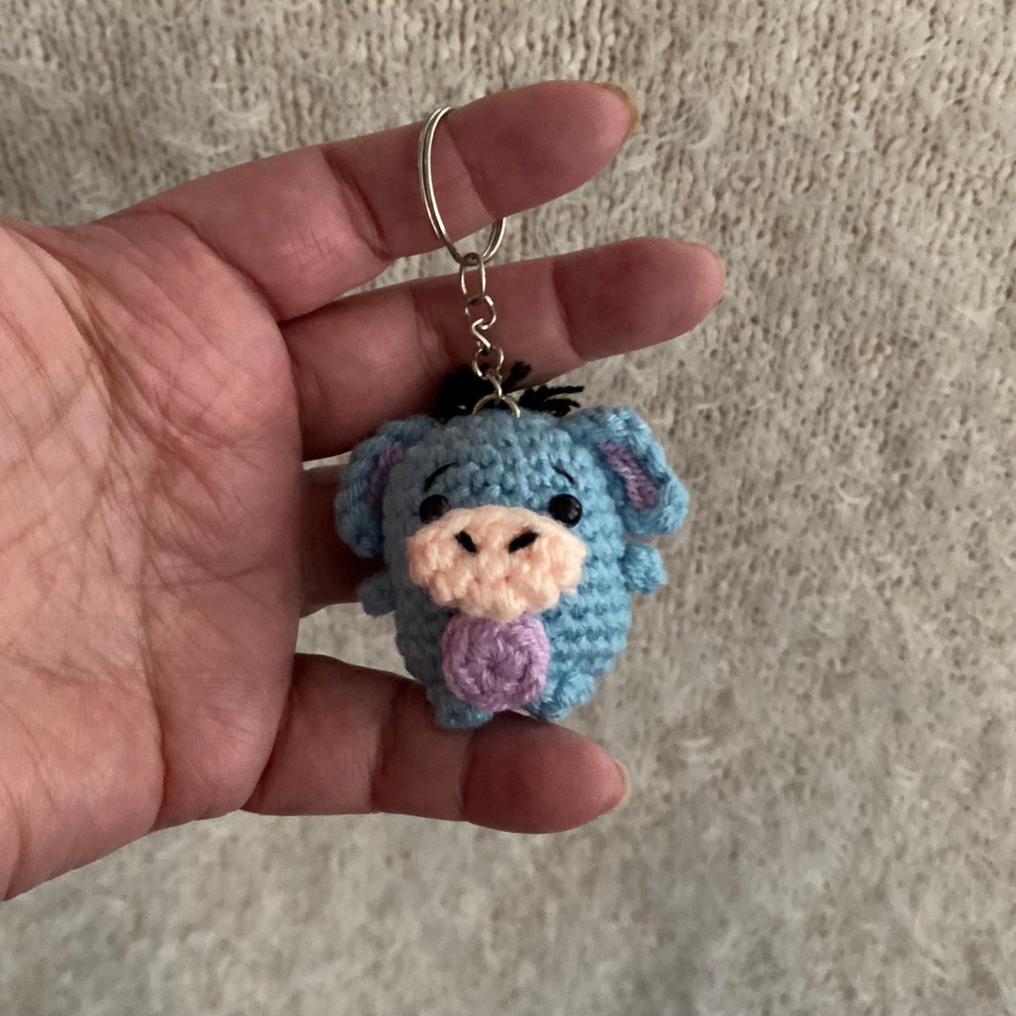 Eeyore Inspired Donkey Keychain