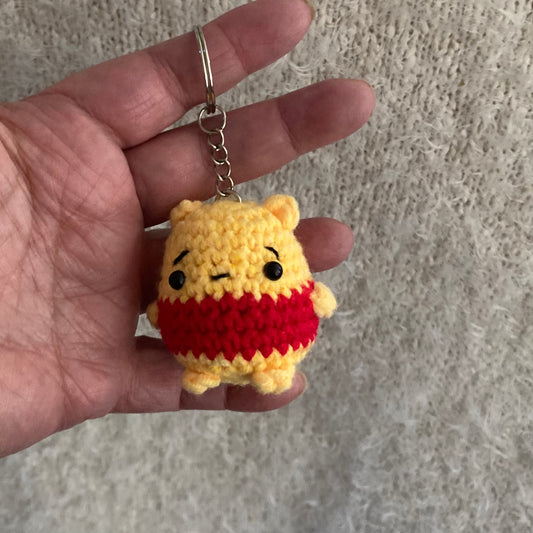 Pooh Inspired Yellow Bear Keychain/Bag Charm