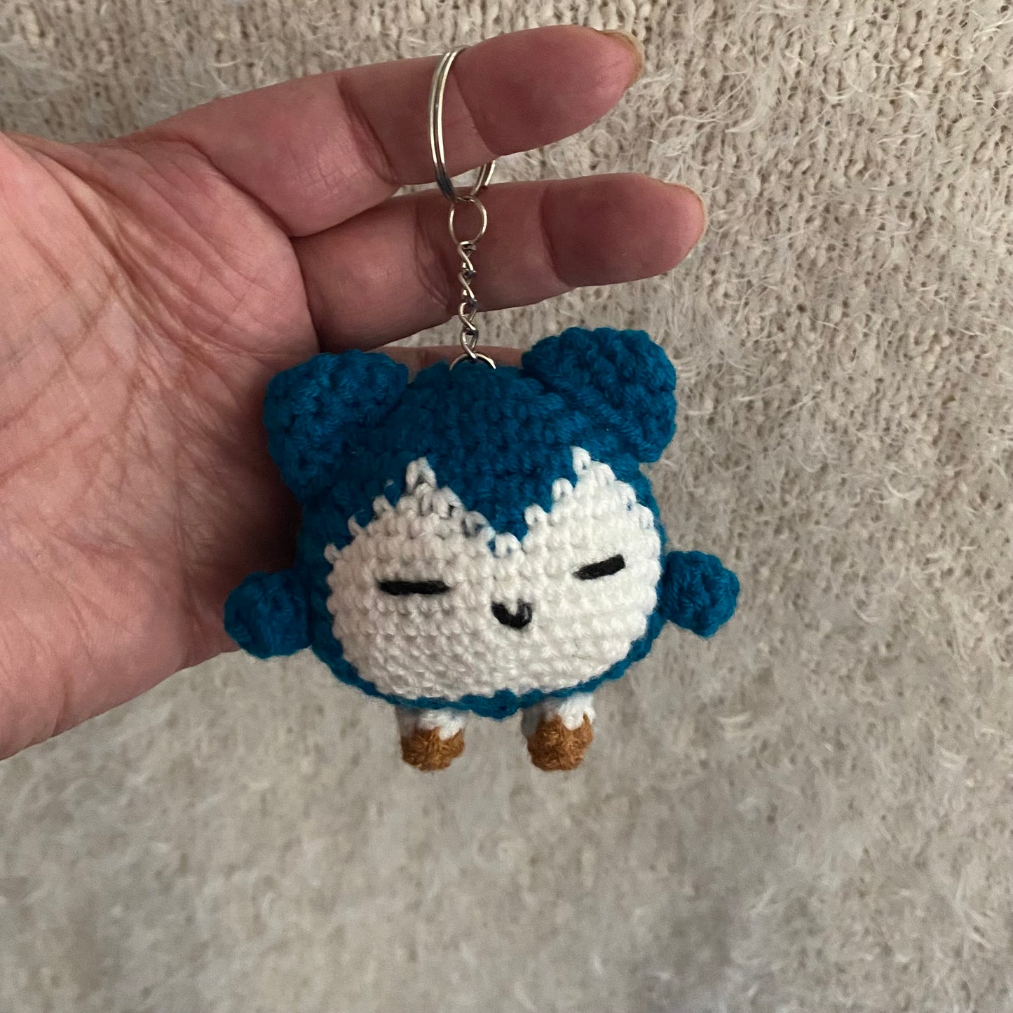 Snorlax Inspired Sleeping Monster Keychain