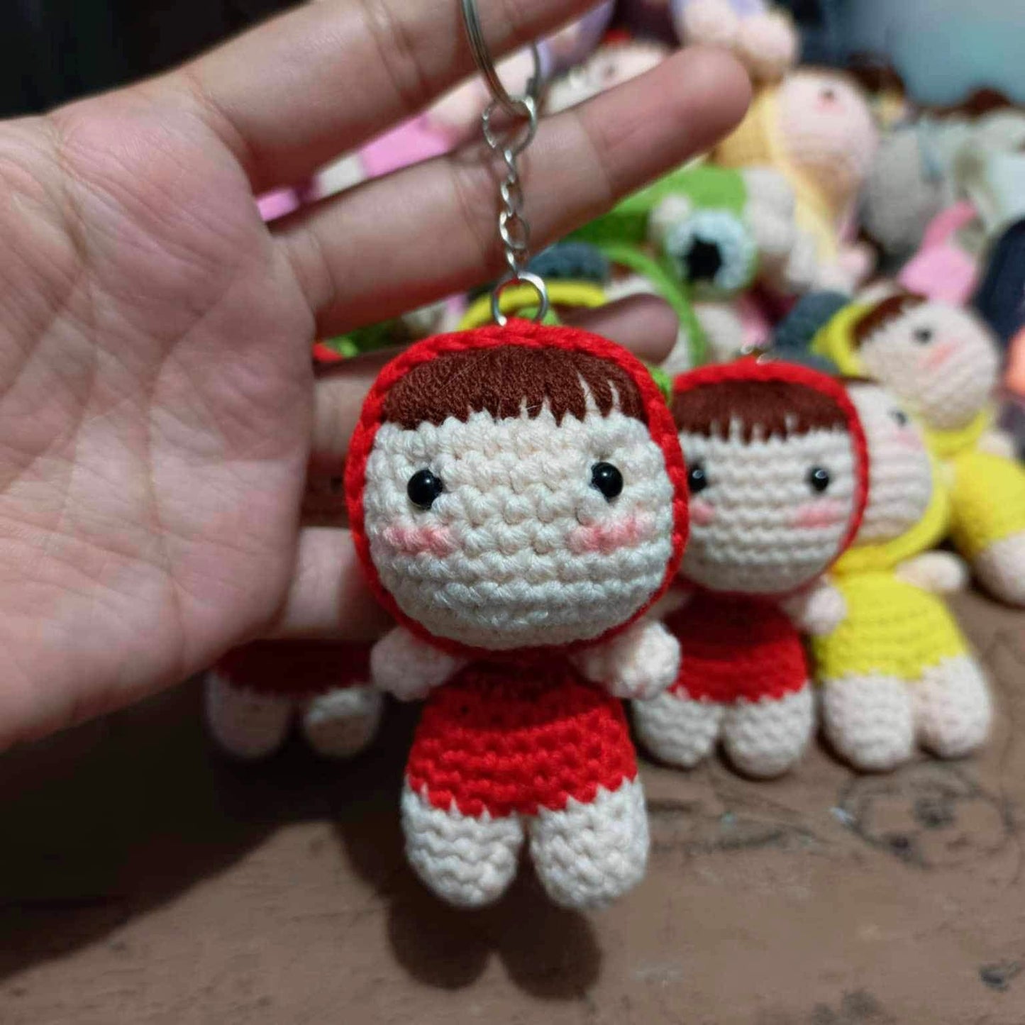 Strawberry Mini Doll Keychain