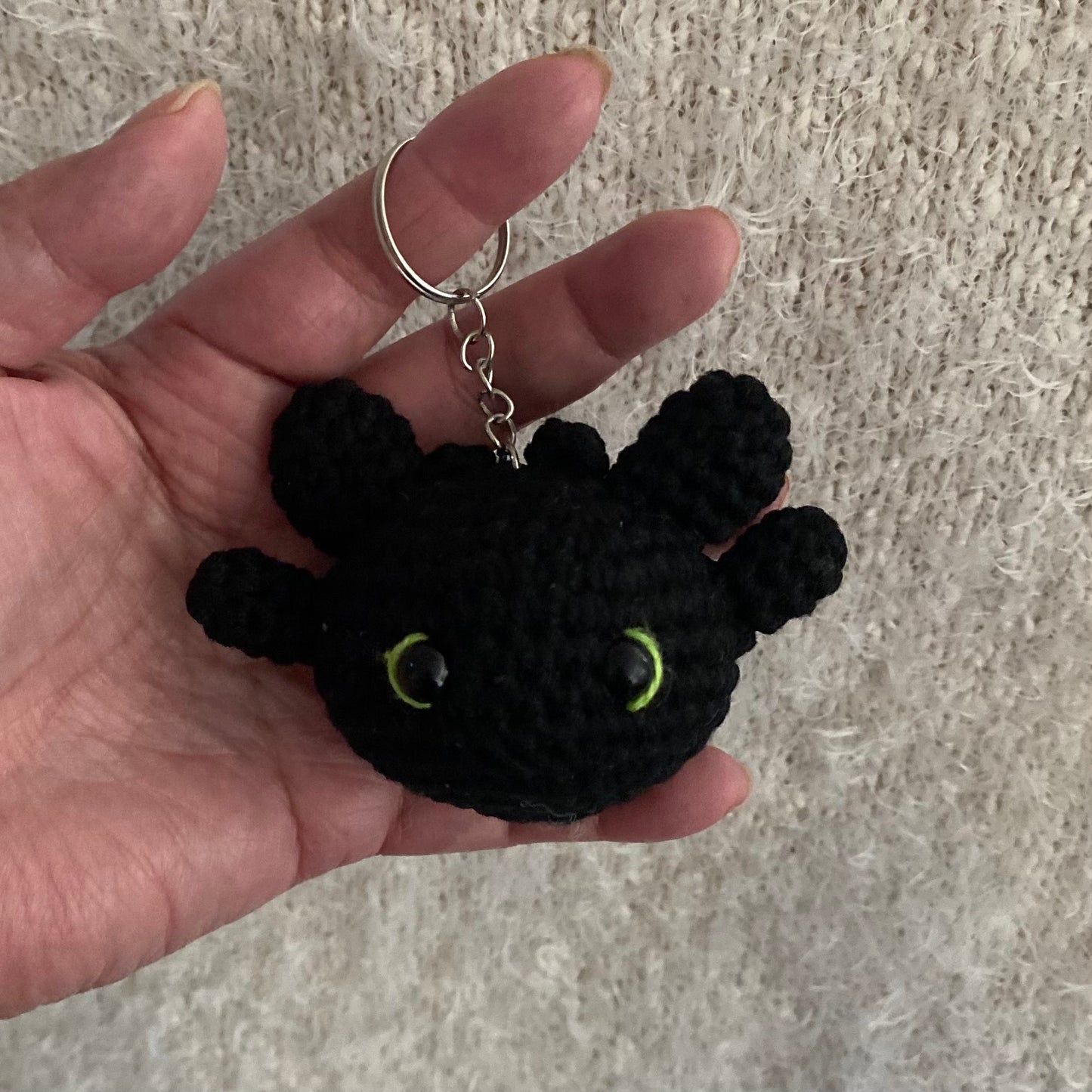 Toothless Inspired Night Fury Dragon Keychain