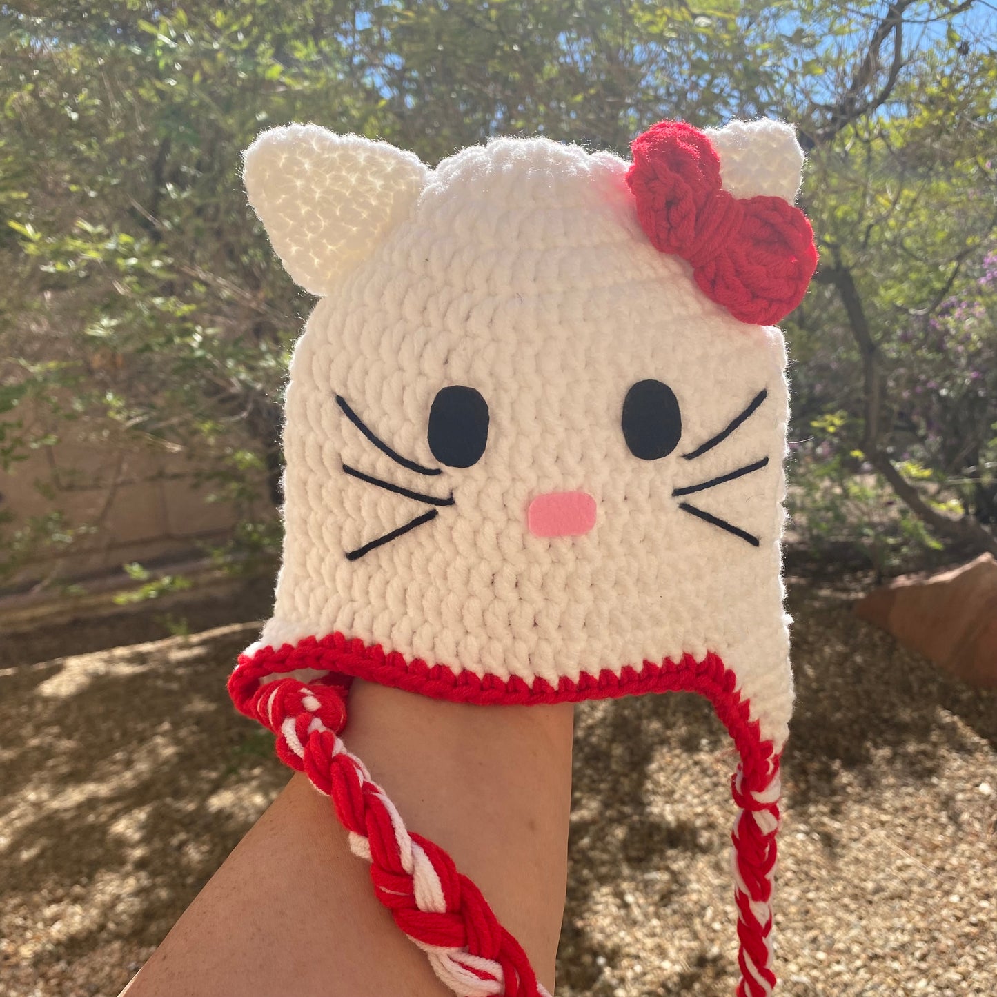 Hello Kitty inspired Beanie Hat