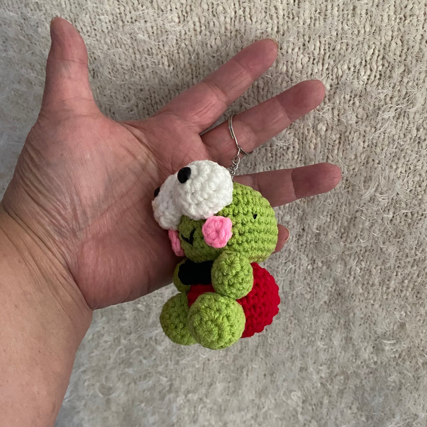 Keroppi Inspired Frog Keychain