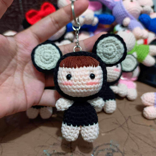 Mouse Costume Mini Doll Keychain