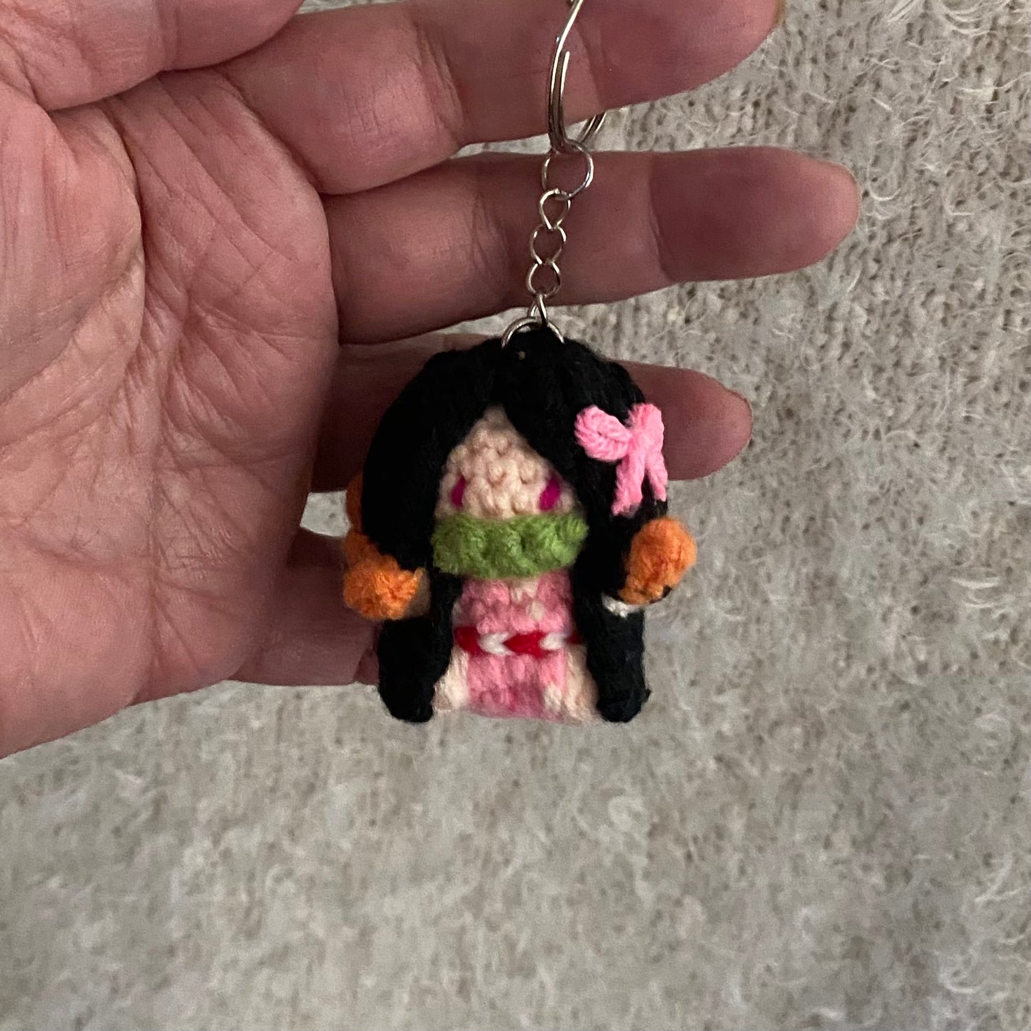 Girl Demon with Bamboo Muzzle Keychain/Bag Charm