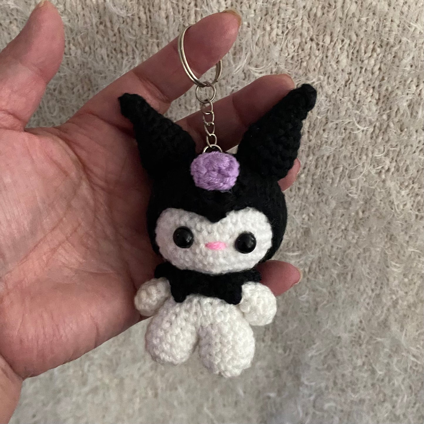 Kuromi Inspired Keychain