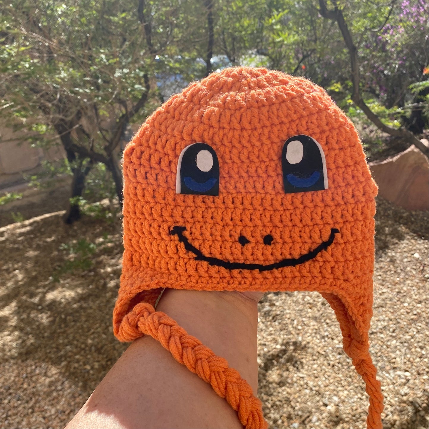 Charmander inspired Fire Monster Beanie Hat