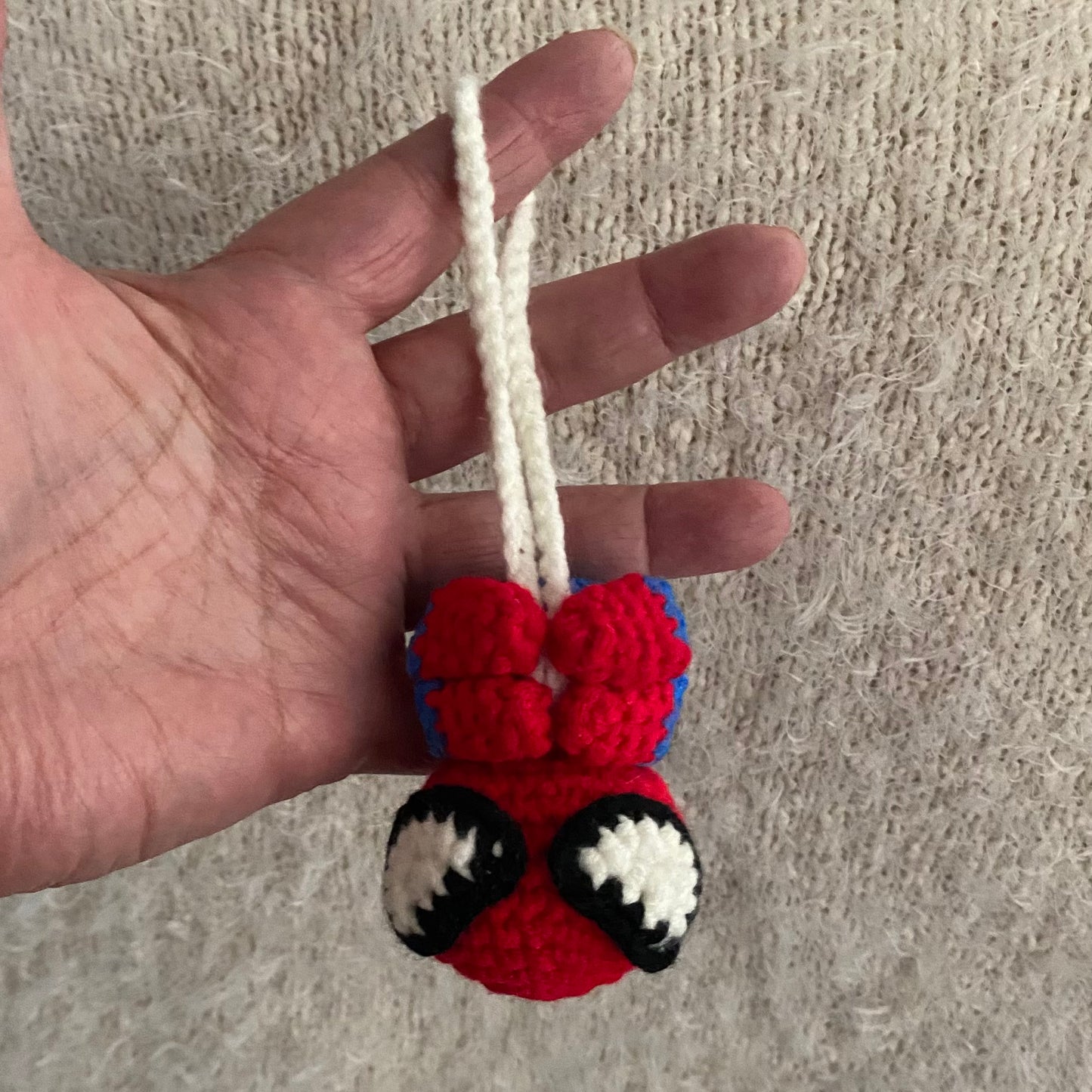 Hanging Spiderman Inspired Keychain