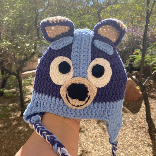 Bluey inspired Blue Puppy Dog Beanie Hat
