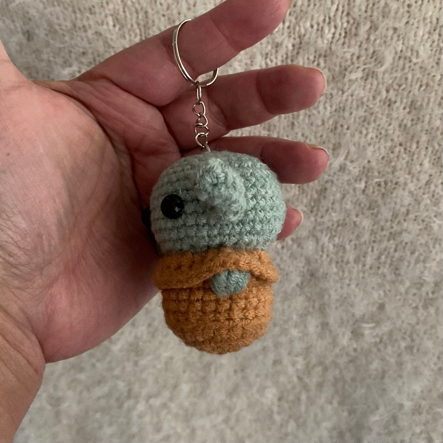 Grogu/Yoda Inspired Green Alien Keychain
