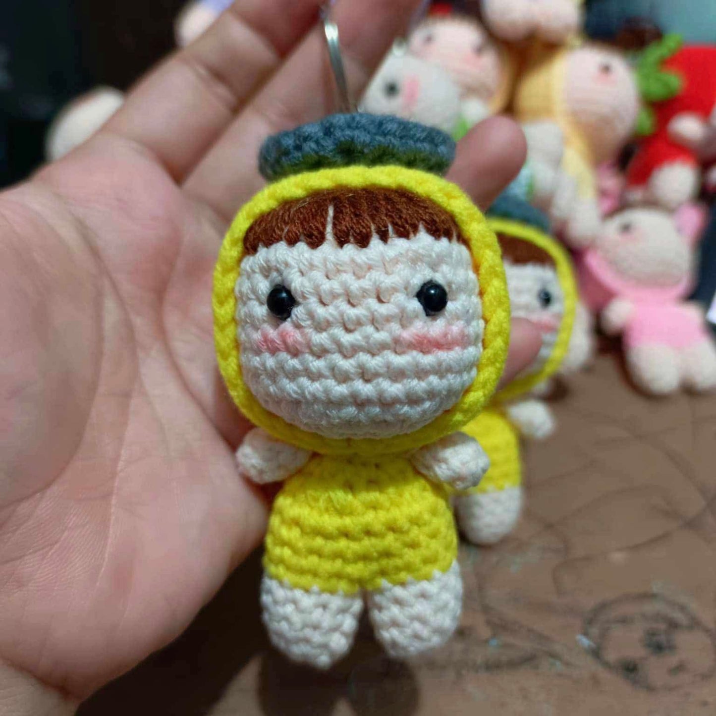 Lemon Mini Doll Keychain