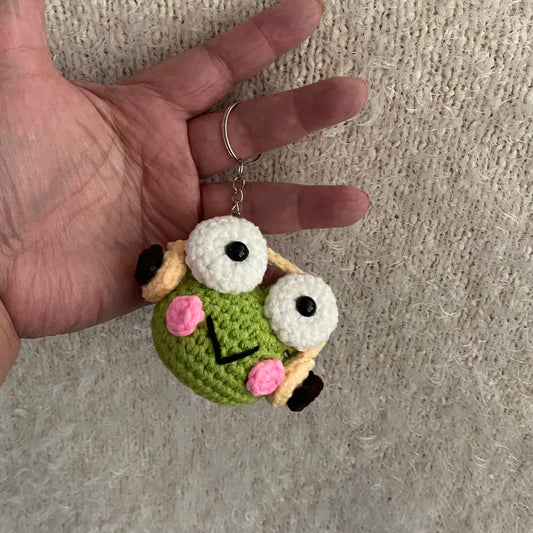 Keroppi Inspired Frog Head Keychain/Bag Charm