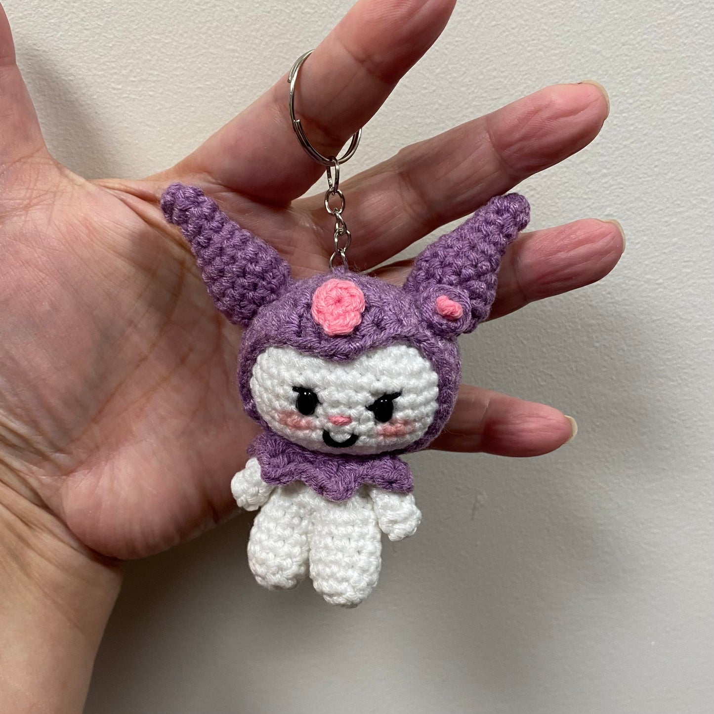 Kuromi Inspired Purple Hood Keychain/Bag Charm