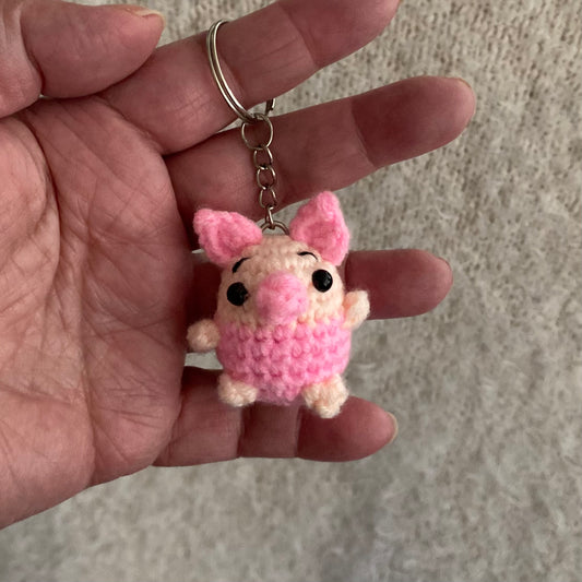 Piglet Inspired Pig Keychain/Bag Charm