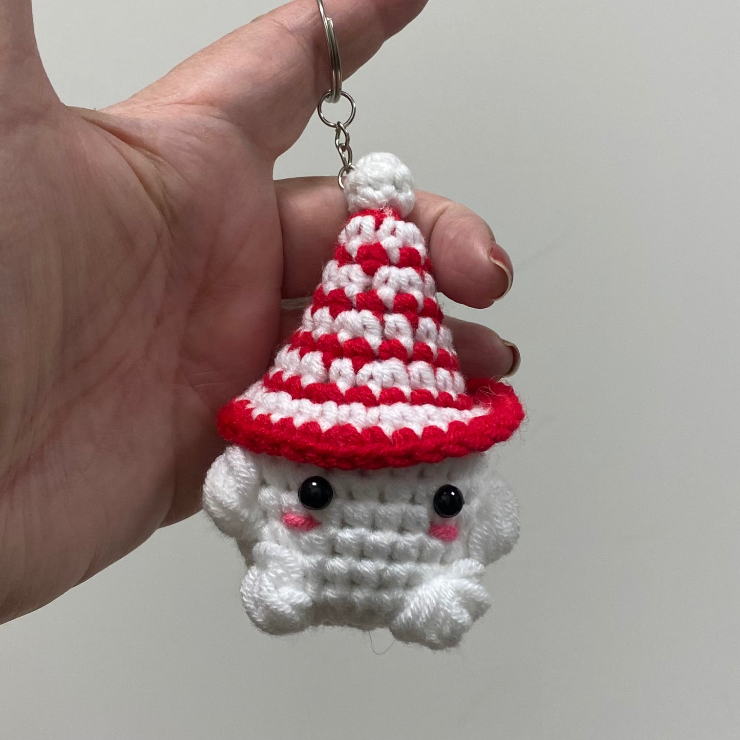 Santa and Elves Cap Mushroom Keychains