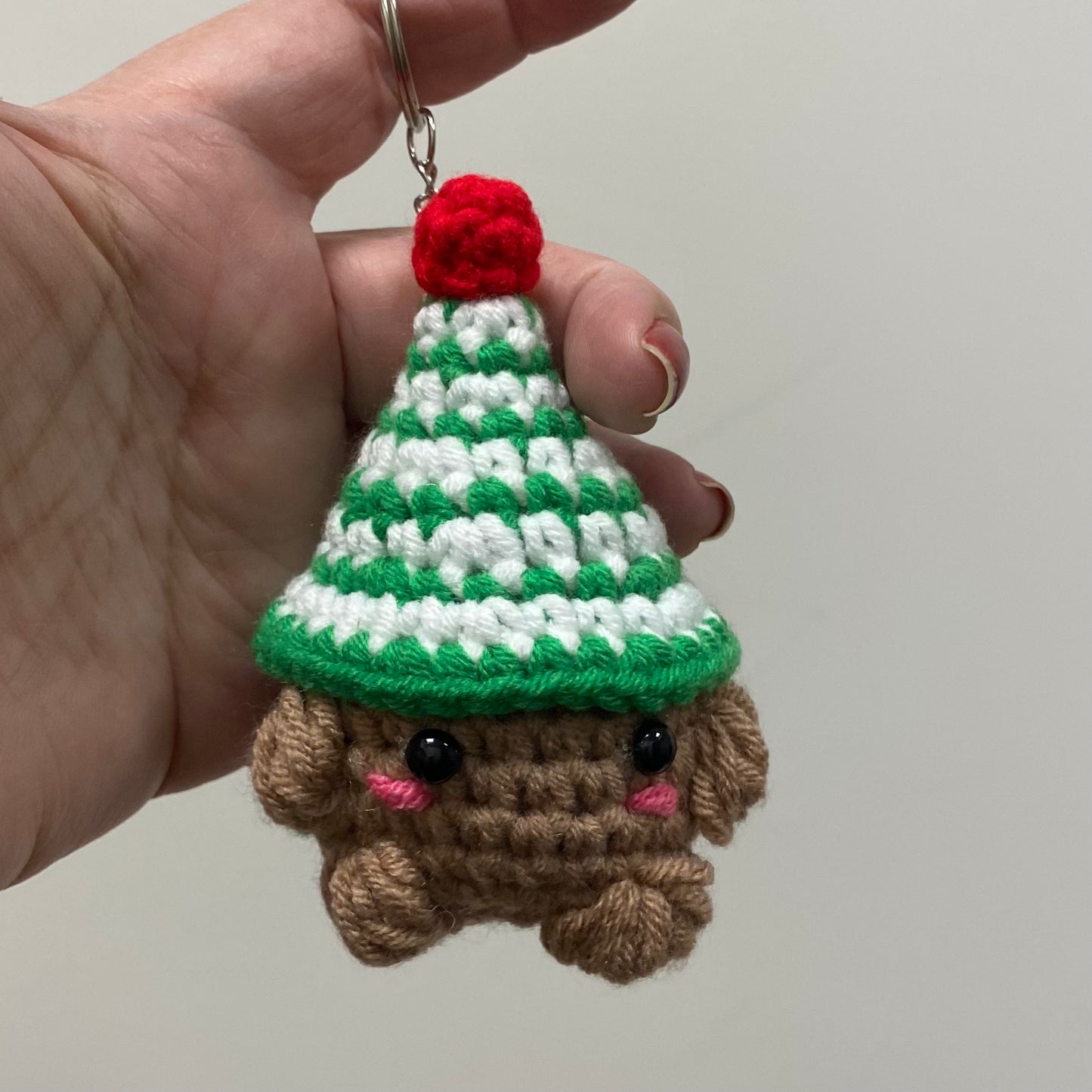 Santa and Elves Cap Mushroom Keychains