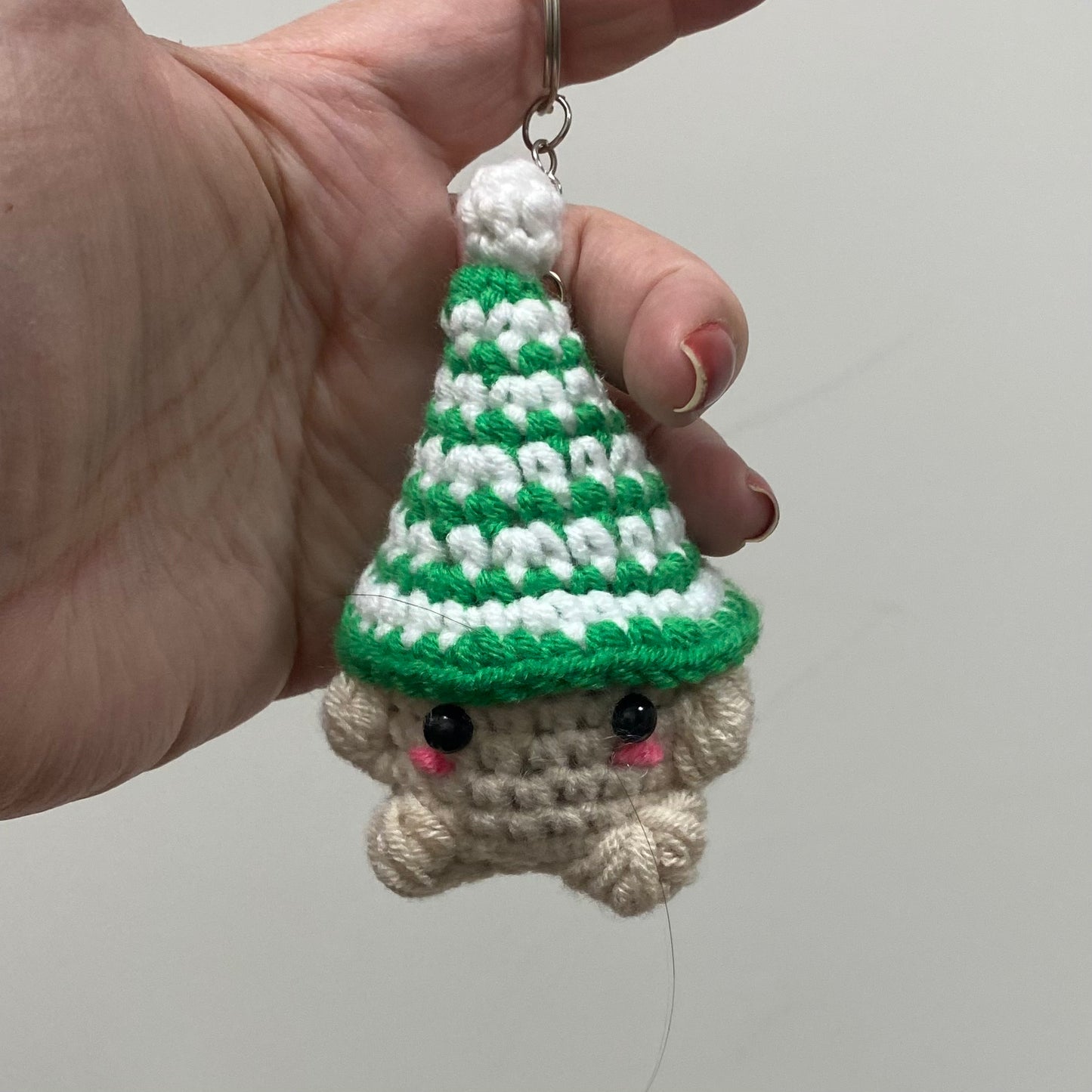 Santa and Elves Cap Mushroom Keychains