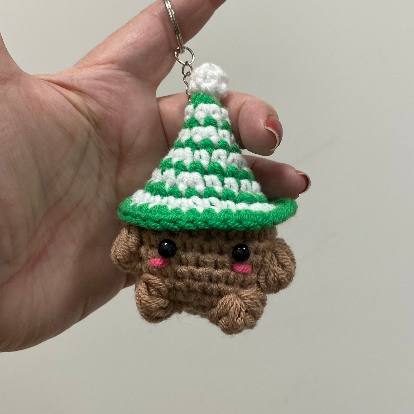 Santa and Elves Cap Mushroom Keychains