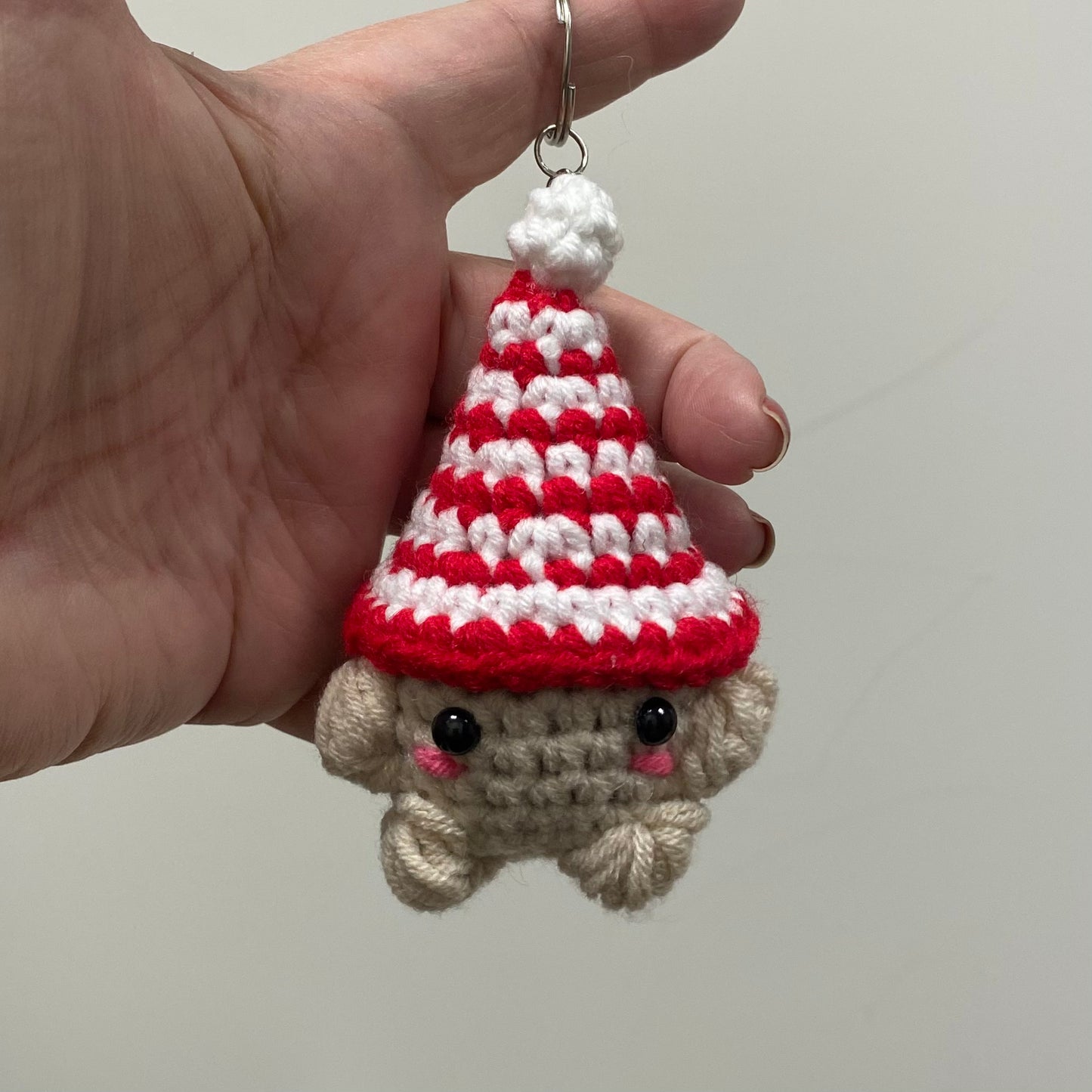 Santa and Elves Cap Mushroom Keychains