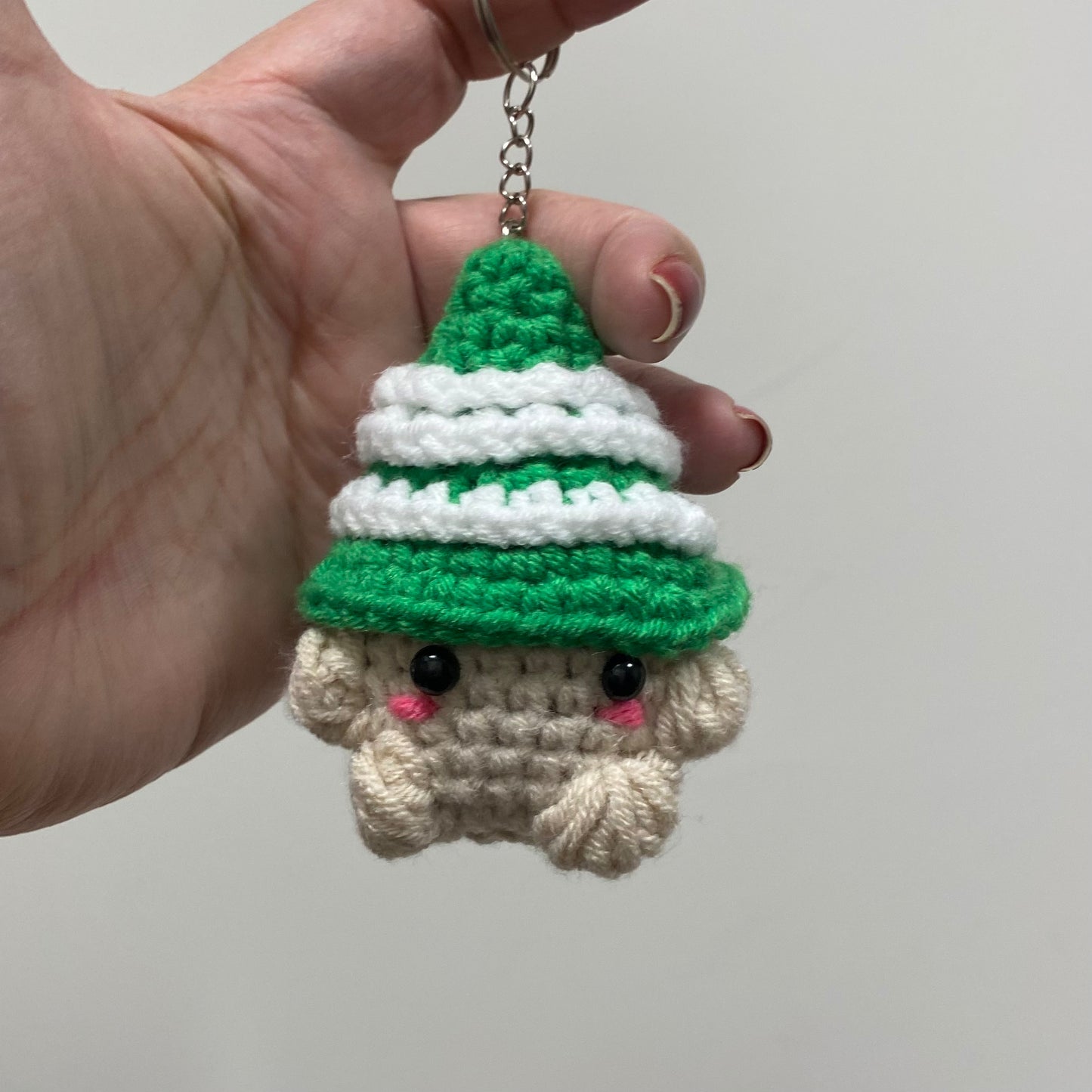 Santa and Elves Cap Mushroom Keychains