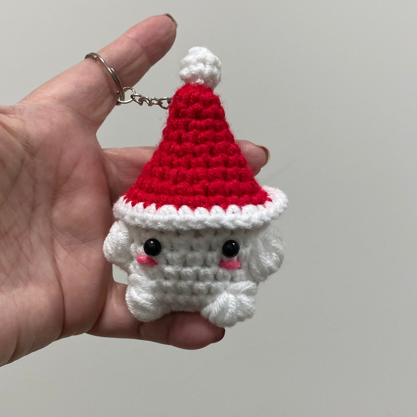 Santa and Elves Cap Mushroom Keychains