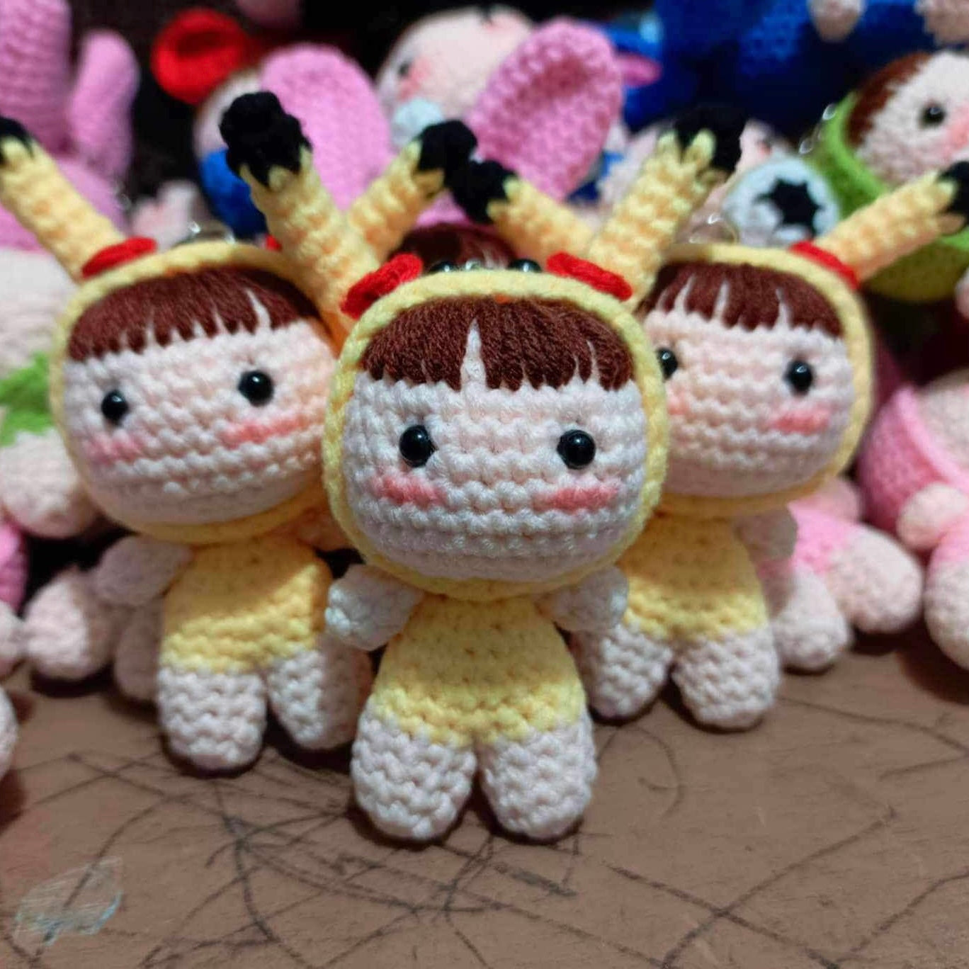 Pikachu Costume Mini Doll Keychain