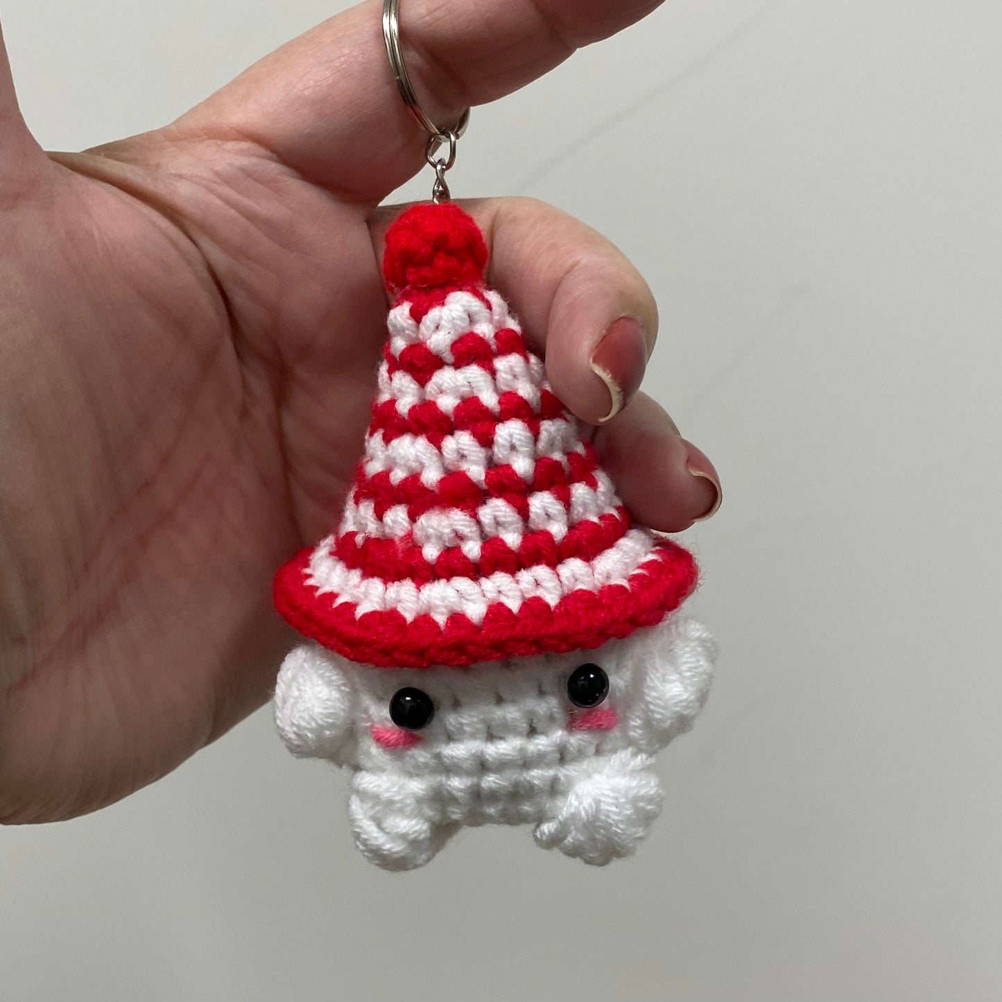 Santa and Elves Cap Mushroom Keychains