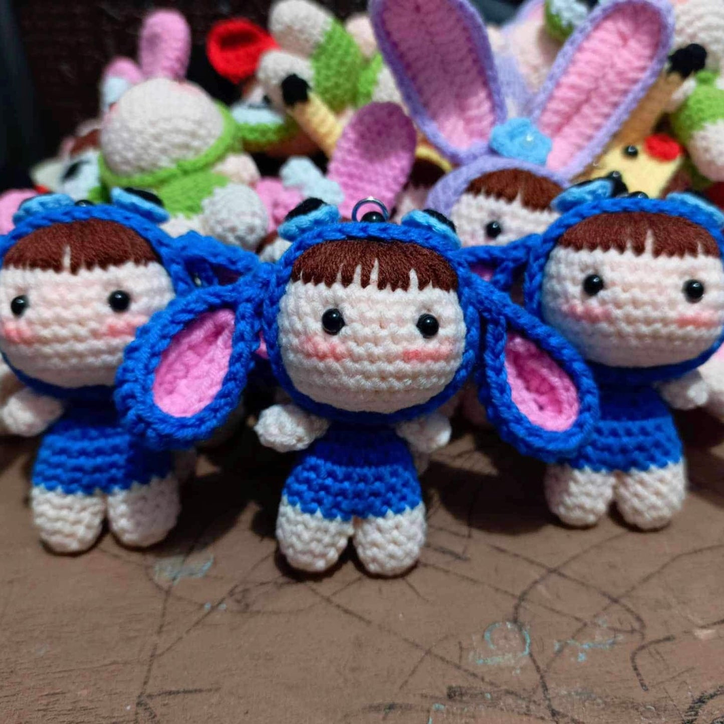 Stitch Costume Mini Doll Keychain