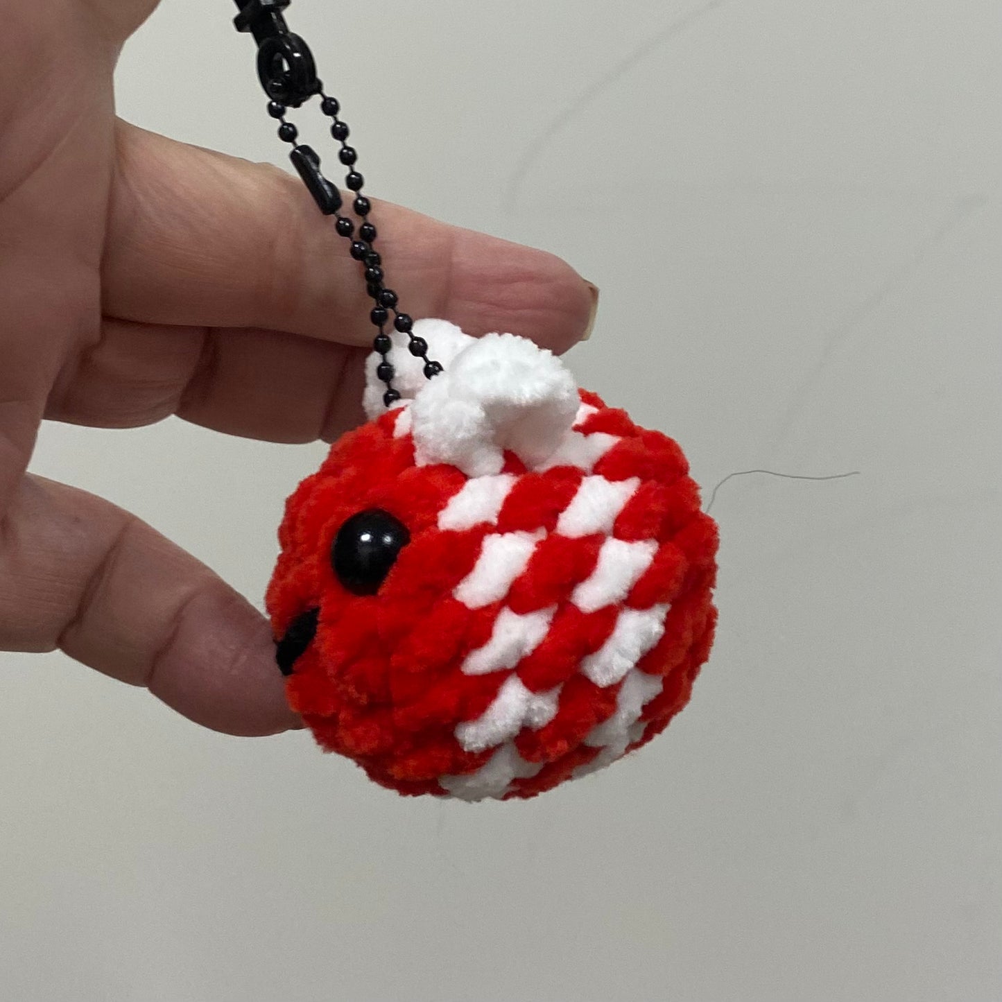 Candy Cane Bee Ornament/Keychain