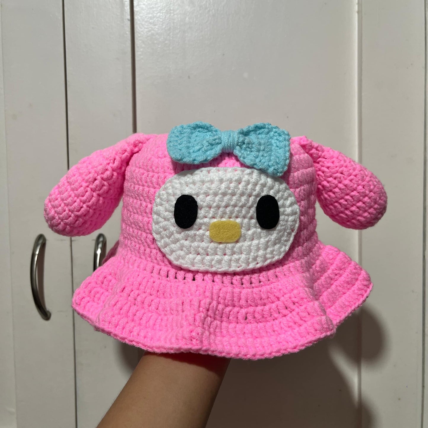 My Melody inspired Pink Rabbit Bucket Hat