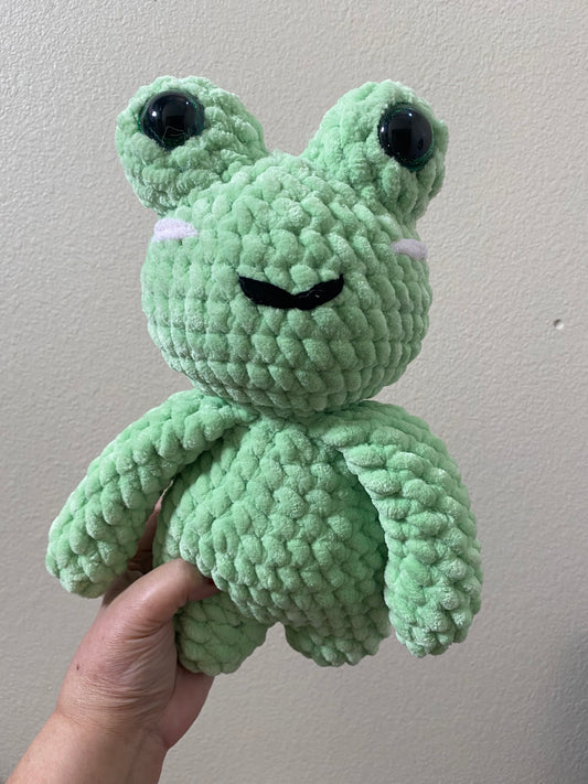 Large Crochet Frog