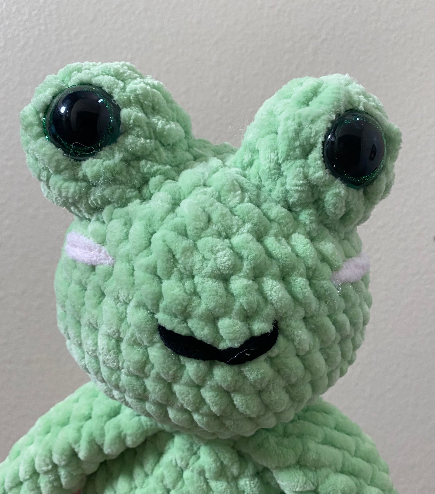 Large Crochet Frog