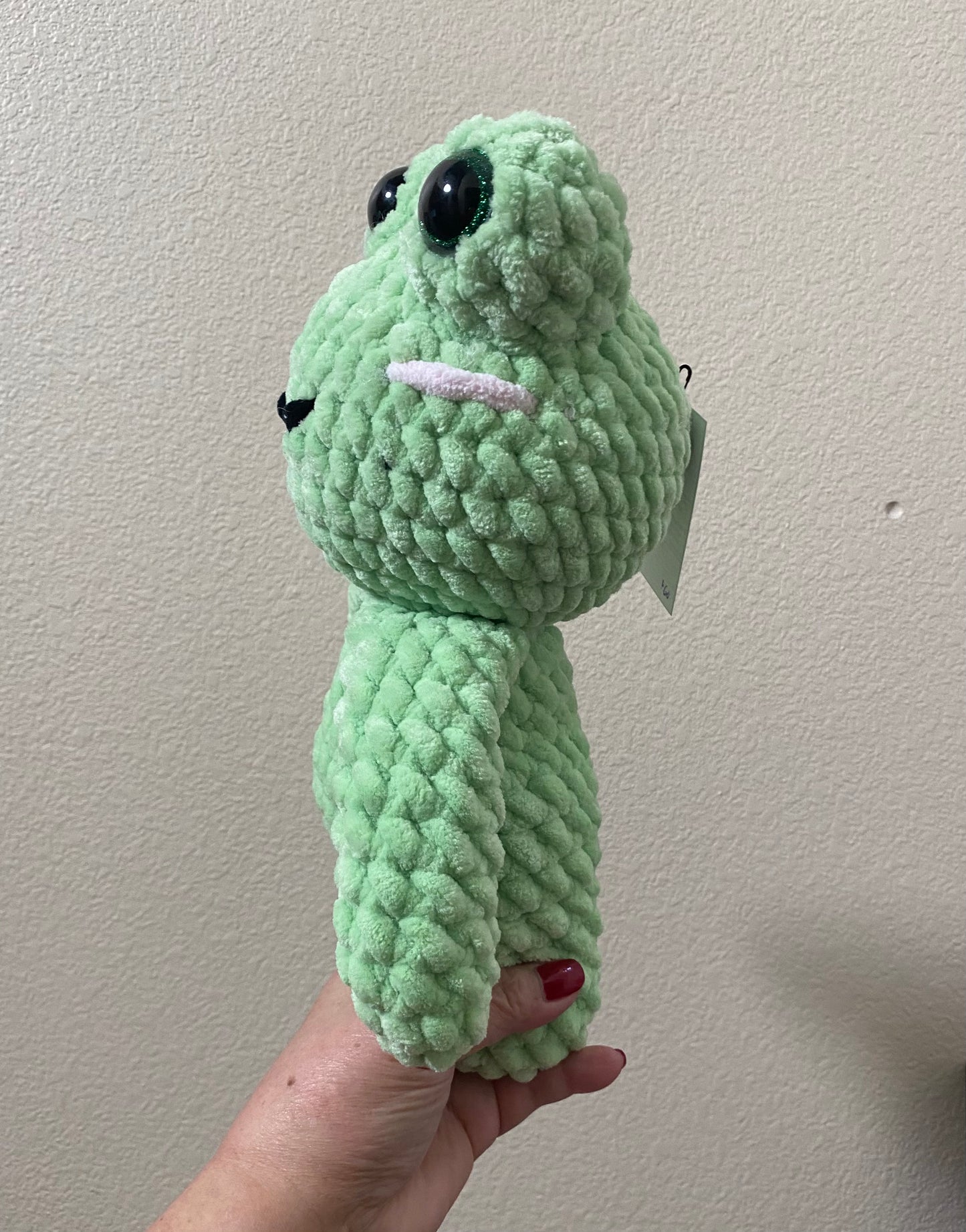 Large Crochet Frog