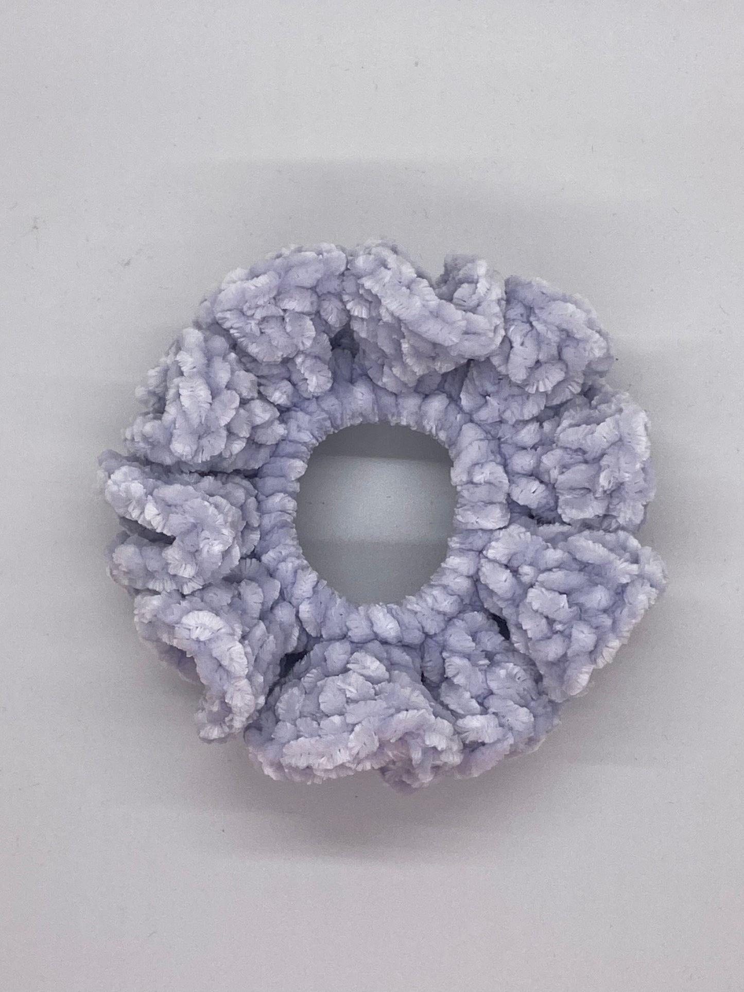 Barely Lilac Crochet Scrunchie